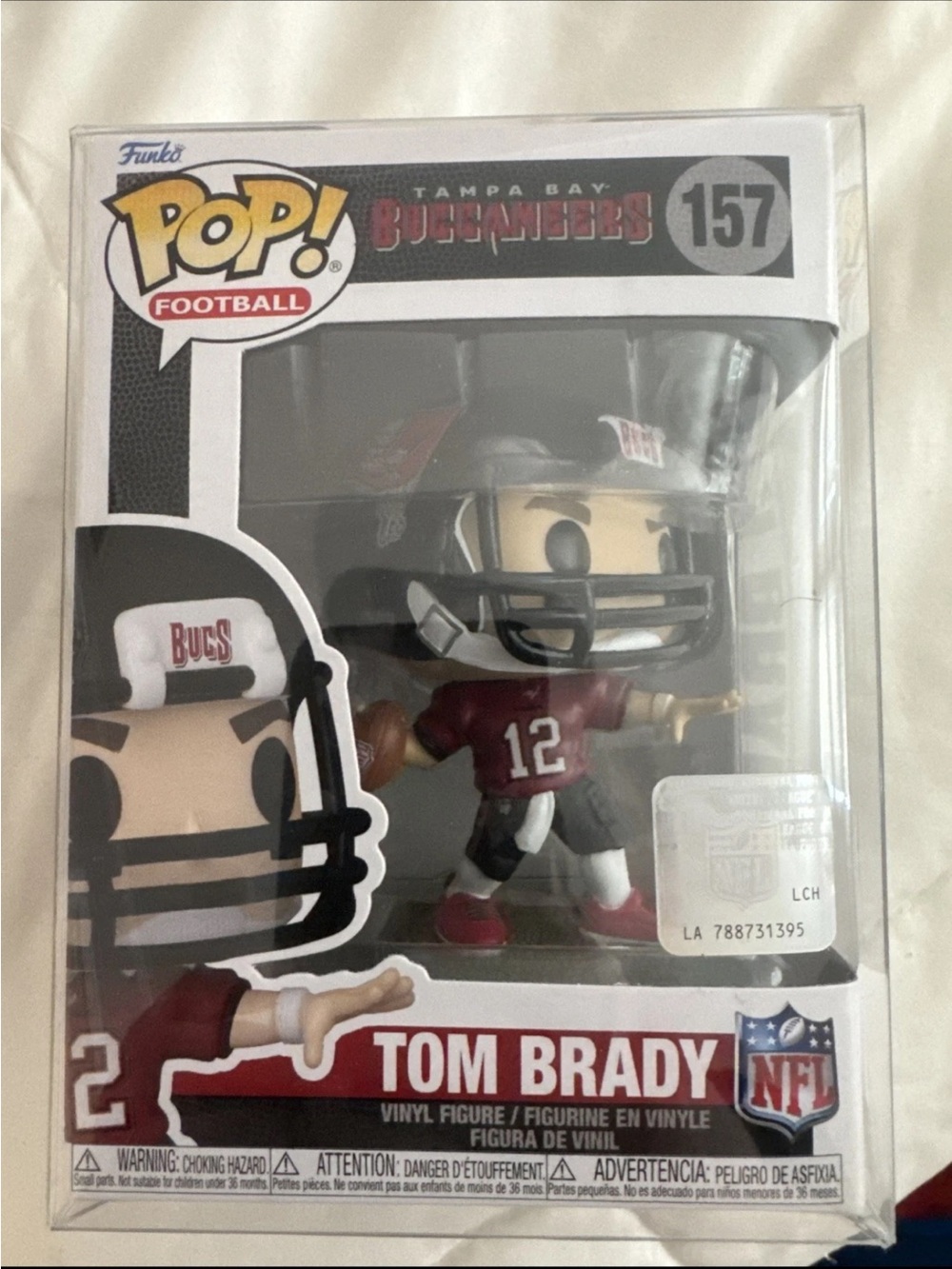 Funko Pop NFL 157 Tom Brady Tampa Bay Buccaneers w/ Protector Case